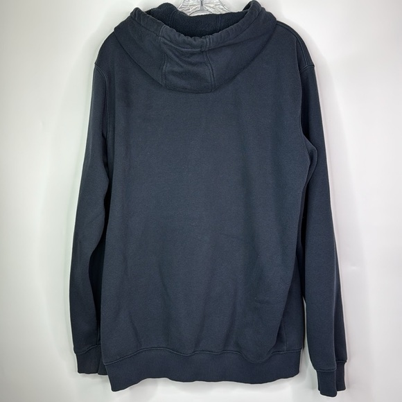 Carhartt Rain Defender Navy Blue Hooded Sweatshirt Loose Fit Medium Grunge - Picture 4 of 12